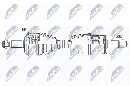 Antriebswelle Vorderachse links NTY NPW-MS-079 Bild Antriebswelle Vorderachse links NTY NPW-MS-079