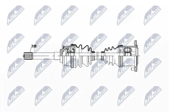 Antriebswelle Vorderachse rechts NTY NPW-MS-082 Bild Antriebswelle Vorderachse rechts NTY NPW-MS-082