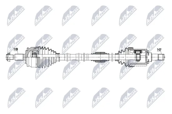Antriebswelle Vorderachse rechts NTY NPW-MS-108 Bild Antriebswelle Vorderachse rechts NTY NPW-MS-108