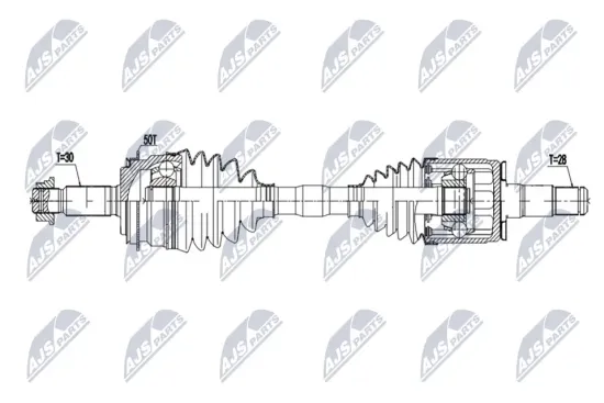 Antriebswelle Vorderachse links NTY NPW-MS-110 Bild Antriebswelle Vorderachse links NTY NPW-MS-110