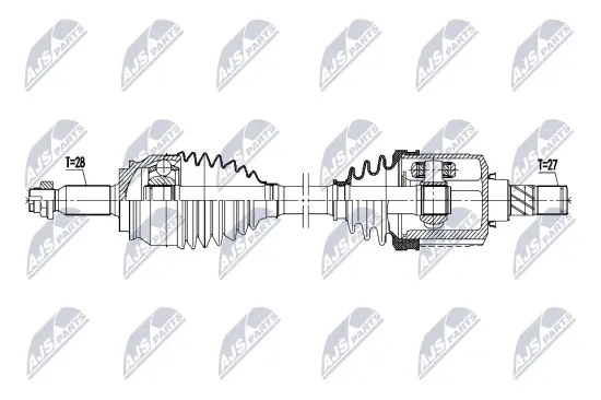 Antriebswelle Vorderachse links NTY NPW-MS-120 Bild Antriebswelle Vorderachse links NTY NPW-MS-120