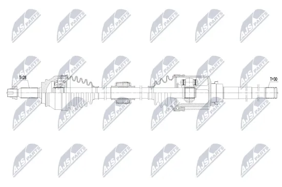 Antriebswelle Vorderachse rechts NTY NPW-MS-122 Bild Antriebswelle Vorderachse rechts NTY NPW-MS-122