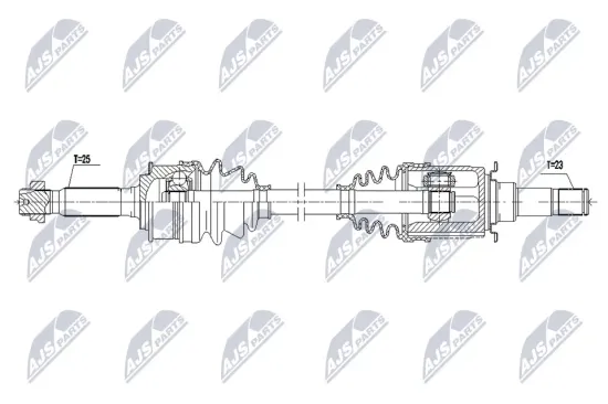 Antriebswelle Hinterachse rechts NTY NPW-MS-124 Bild Antriebswelle Hinterachse rechts NTY NPW-MS-124