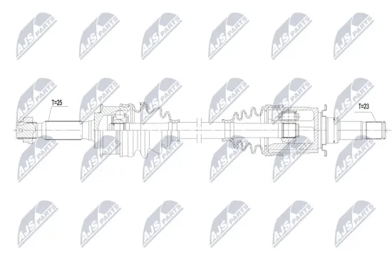 Antriebswelle Hinterachse links NTY NPW-MS-125 Bild Antriebswelle Hinterachse links NTY NPW-MS-125