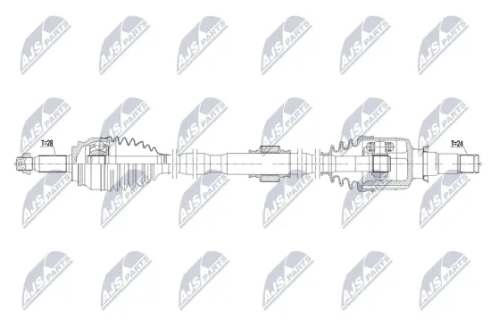 Antriebswelle Vorderachse rechts NTY NPW-MS-126 Bild Antriebswelle Vorderachse rechts NTY NPW-MS-126