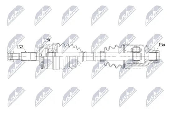 Antriebswelle Vorderachse rechts NTY NPW-BM-156 Bild Antriebswelle Vorderachse rechts NTY NPW-BM-156