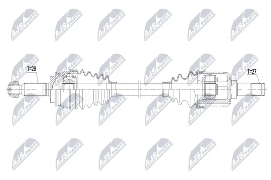 Antriebswelle Vorderachse links NTY NPW-MS-133 Bild Antriebswelle Vorderachse links NTY NPW-MS-133
