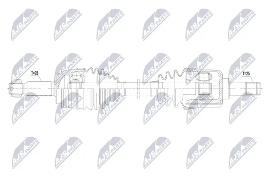 Antriebswelle Vorderachse links NTY NPW-MS-135 Bild Antriebswelle Vorderachse links NTY NPW-MS-135