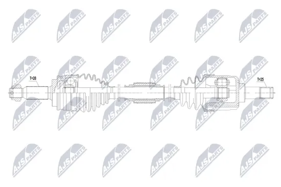 Antriebswelle Vorderachse rechts NTY NPW-MS-136 Bild Antriebswelle Vorderachse rechts NTY NPW-MS-136