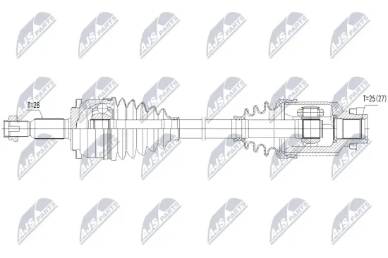 Antriebswelle Vorderachse rechts NTY NPW-MS-139 Bild Antriebswelle Vorderachse rechts NTY NPW-MS-139