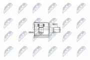 Gelenksatz, Antriebswelle Vorderachse links getriebeseitig NTY NPW-MZ-047