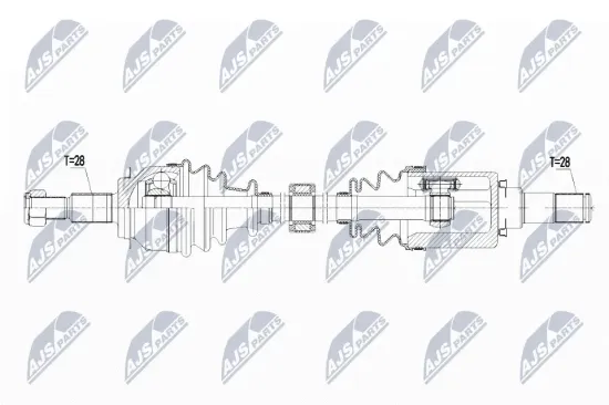 Antriebswelle Vorderachse links NTY NPW-MZ-054 Bild Antriebswelle Vorderachse links NTY NPW-MZ-054