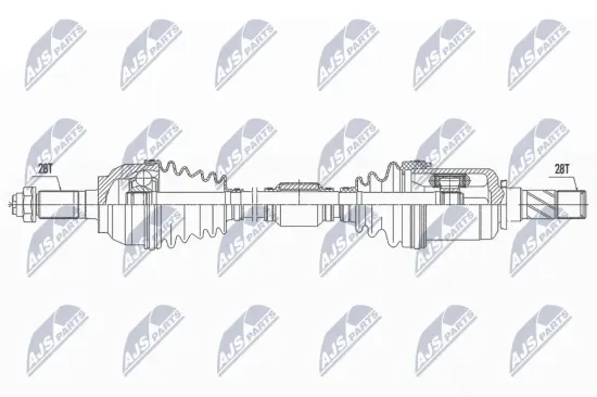 Antriebswelle Vorderachse links NTY NPW-MZ-060 Bild Antriebswelle Vorderachse links NTY NPW-MZ-060