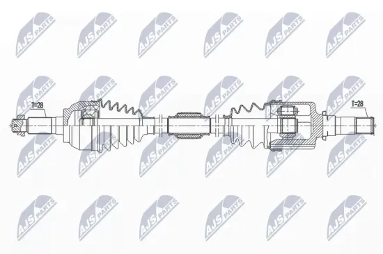 Antriebswelle Vorderachse links NTY NPW-MZ-062 Bild Antriebswelle Vorderachse links NTY NPW-MZ-062