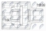 Gelenksatz, Antriebswelle Vorderachse rechts NTY NPW-MZ-065