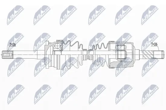 Antriebswelle Vorderachse rechts NTY NPW-MZ-066 Bild Antriebswelle Vorderachse rechts NTY NPW-MZ-066