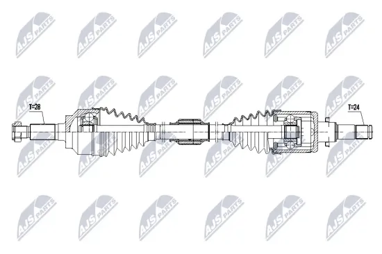 Antriebswelle Vorderachse links NTY NPW-MZ-096 Bild Antriebswelle Vorderachse links NTY NPW-MZ-096