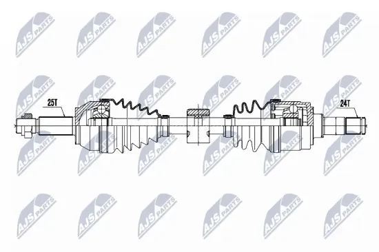 Antriebswelle Vorderachse links NTY NPW-MZ-106 Bild Antriebswelle Vorderachse links NTY NPW-MZ-106