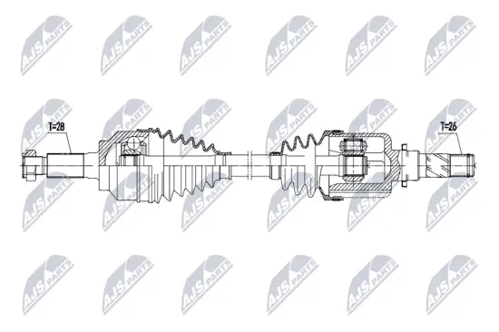 Antriebswelle Vorderachse links NTY NPW-MZ-114 Bild Antriebswelle Vorderachse links NTY NPW-MZ-114