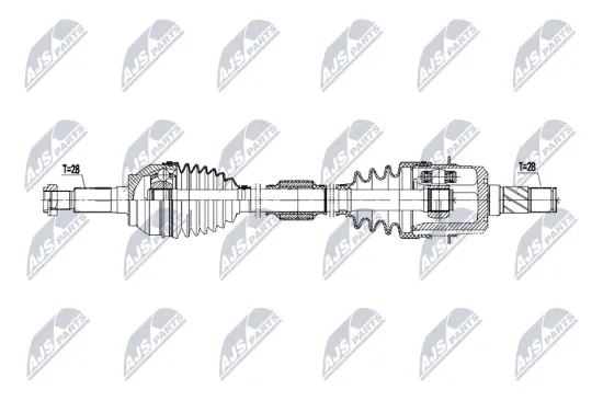 Antriebswelle Vorderachse links NTY NPW-MZ-116 Bild Antriebswelle Vorderachse links NTY NPW-MZ-116