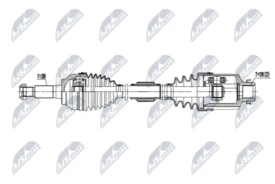 Antriebswelle Vorderachse rechts NTY NPW-MZ-118 Bild Antriebswelle Vorderachse rechts NTY NPW-MZ-118