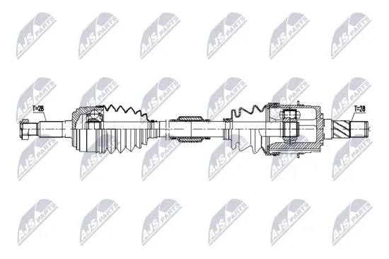 Antriebswelle Vorderachse links NTY NPW-MZ-120 Bild Antriebswelle Vorderachse links NTY NPW-MZ-120