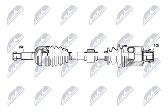 Antriebswelle Vorderachse rechts NTY NPW-MZ-122 Bild Antriebswelle Vorderachse rechts NTY NPW-MZ-122