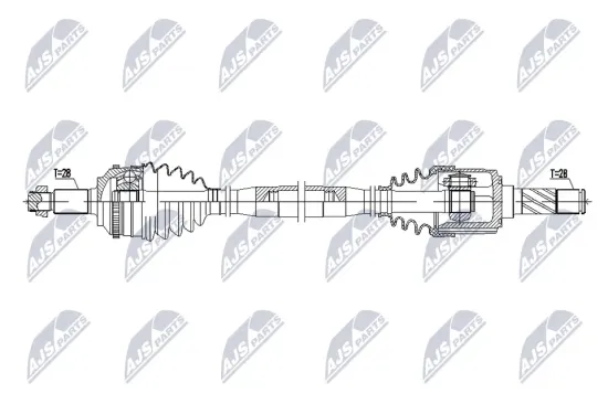 Antriebswelle Hinterachse rechts NTY NPW-MZ-131 Bild Antriebswelle Hinterachse rechts NTY NPW-MZ-131
