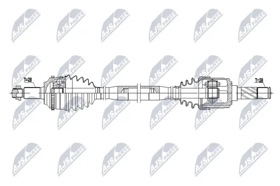 Antriebswelle Hinterachse links NTY NPW-MZ-132 Bild Antriebswelle Hinterachse links NTY NPW-MZ-132