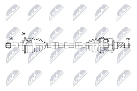 Antriebswelle Hinterachse rechts NTY NPW-MZ-134 Bild Antriebswelle Hinterachse rechts NTY NPW-MZ-134
