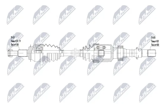 Antriebswelle Vorderachse rechts NTY NPW-MZ-137 Bild Antriebswelle Vorderachse rechts NTY NPW-MZ-137