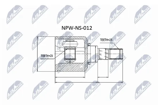 Gelenksatz, Antriebswelle getriebeseitig NTY NPW-NS-012 Bild Gelenksatz, Antriebswelle getriebeseitig NTY NPW-NS-012