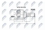 Gelenksatz, Antriebswelle getriebeseitig NTY NPW-NS-020