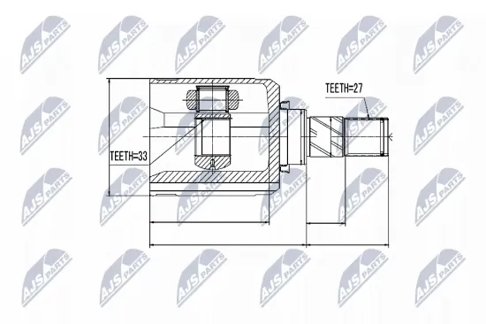 Gelenksatz, Antriebswelle Vorderachse links getriebeseitig NTY NPW-NS-032 Bild Gelenksatz, Antriebswelle Vorderachse links getriebeseitig NTY NPW-NS-032