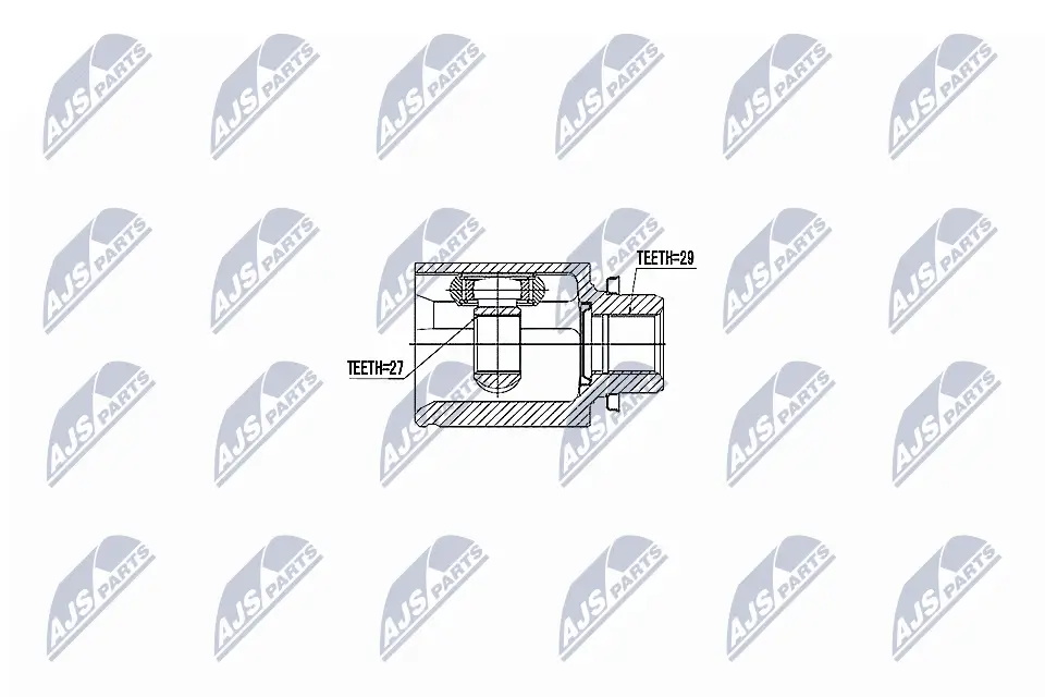 Gelenksatz, Antriebswelle Vorderachse rechts getriebeseitig NTY NPW-NS-039