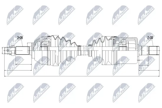 Antriebswelle Vorderachse links NTY NPW-NS-048 Bild Antriebswelle Vorderachse links NTY NPW-NS-048