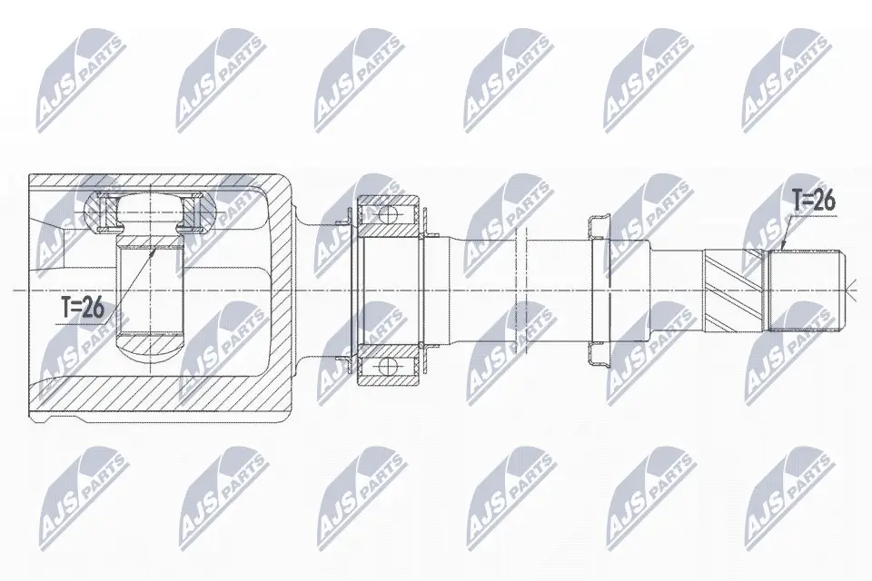 Antriebswelle Vorderachse rechts NTY NPW-NS-075