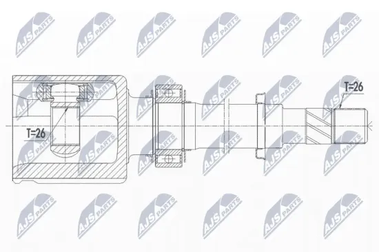 Antriebswelle Vorderachse rechts NTY NPW-NS-075 Bild Antriebswelle Vorderachse rechts NTY NPW-NS-075