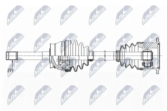 Antriebswelle Vorderachse Vorderachse links Vorderachse rechts NTY NPW-NS-084 Bild Antriebswelle Vorderachse Vorderachse links Vorderachse rechts NTY NPW-NS-084