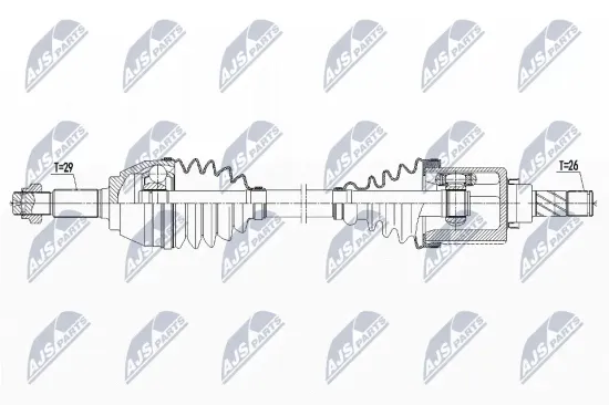 Antriebswelle Vorderachse links NTY NPW-NS-090 Bild Antriebswelle Vorderachse links NTY NPW-NS-090