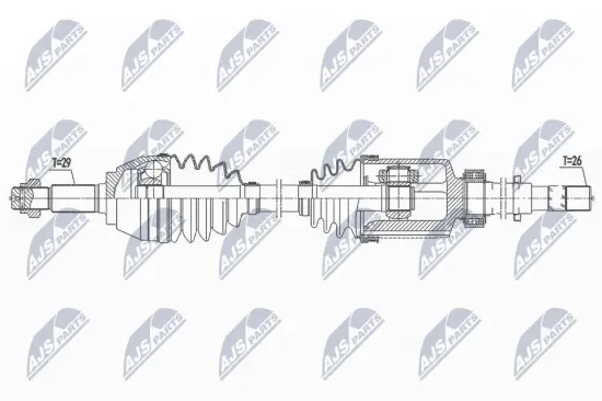 Antriebswelle Vorderachse rechts NTY NPW-NS-092 Bild Antriebswelle Vorderachse rechts NTY NPW-NS-092