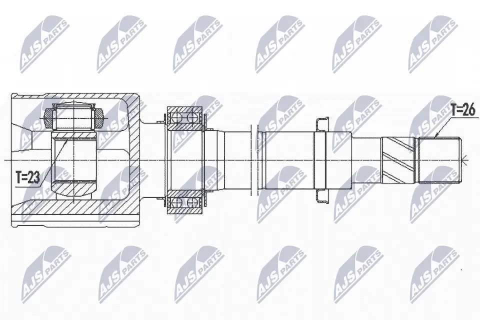 Antriebswelle Vorderachse rechts NTY NPW-NS-095