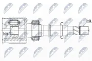 Antriebswelle Vorderachse rechts NTY NPW-NS-095