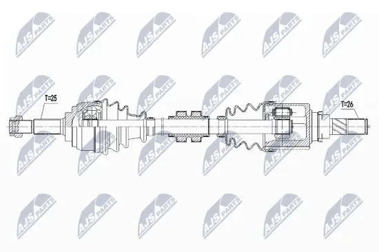 Antriebswelle Vorderachse links NTY NPW-NS-100 Bild Antriebswelle Vorderachse links NTY NPW-NS-100