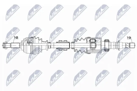 Antriebswelle Vorderachse rechts NTY NPW-NS-102 Bild Antriebswelle Vorderachse rechts NTY NPW-NS-102
