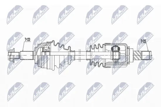 Antriebswelle Vorderachse links NTY NPW-NS-108 Bild Antriebswelle Vorderachse links NTY NPW-NS-108