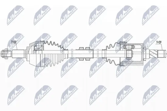 Antriebswelle Vorderachse links NTY NPW-PE-099 Bild Antriebswelle Vorderachse links NTY NPW-PE-099