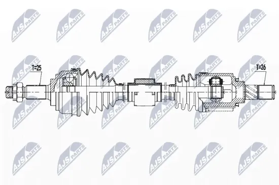 Antriebswelle Vorderachse rechts NTY NPW-NS-138 Bild Antriebswelle Vorderachse rechts NTY NPW-NS-138