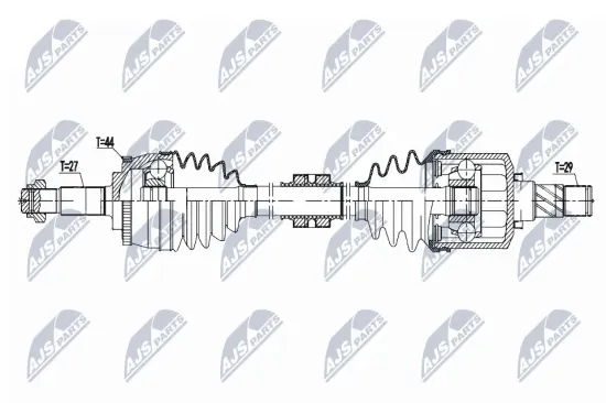 Antriebswelle Vorderachse links NTY NPW-NS-140 Bild Antriebswelle Vorderachse links NTY NPW-NS-140