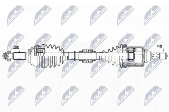 Antriebswelle Vorderachse links NTY NPW-NS-146 Bild Antriebswelle Vorderachse links NTY NPW-NS-146